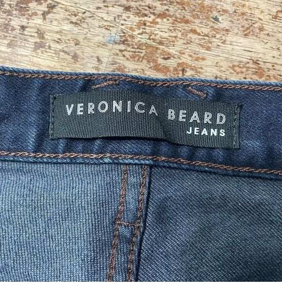 Veronica Beard Ryleigh Dark Night Slim Straight High Rise Sz 27 4 - Picture 4 of 10